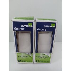 Leviton Decora 4-Way Switch White 15A 120/277V No. 5604 Lot of 2